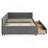 Upholstered Tufted Bed with Two Drawers,Comfortable Backrest and Armrests