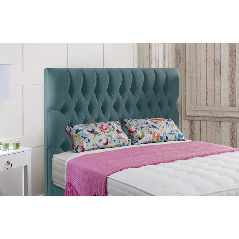 Brancon Upholstered Headboard, Double (4'6), Sky Blue