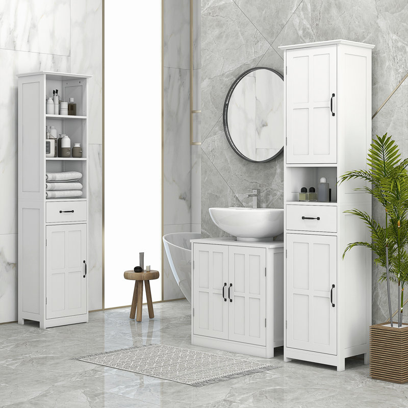 Base de meuble-lavabo simple 23,6 po seulement en blanc