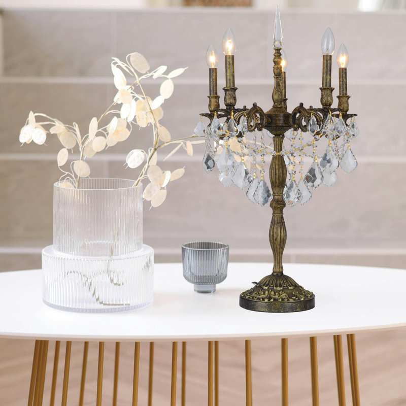 Lampe de table 26 po Pastorella, Bronze
