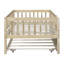 Lit de jour simple en bois naturel avec lit gigogne et barrière de sécurité sécurisée-338095508-338095511