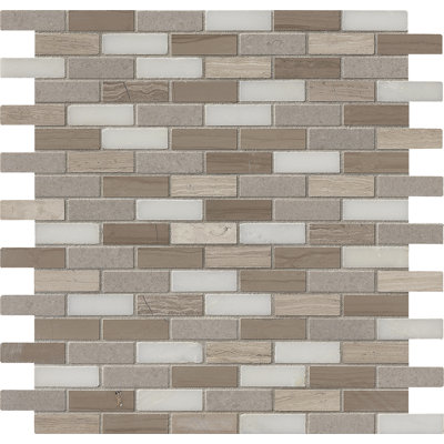 Canyon Gale Brick 12 in. x 13 in. Honed Marble Mosaic Floor and Wall Tile
