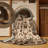Machine Washable Art Deco Brown Area Rug