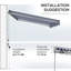 Auvent de jardin électrique rétractable 13 pi x 10 pi avec lumières à DEL, pare-soleil UV40 +, bleu et blanc pour la protection du balcon, rétractable, bleu