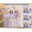 Table de coiffeuse pour enfants avec lumières, coiffeuses en forme d'ours avec miroir et tiroirs de rangement, ensemble de coiffeuse en bois pour tout-petits princesse, ensembles de coiffeuse Pretend Play-750027568