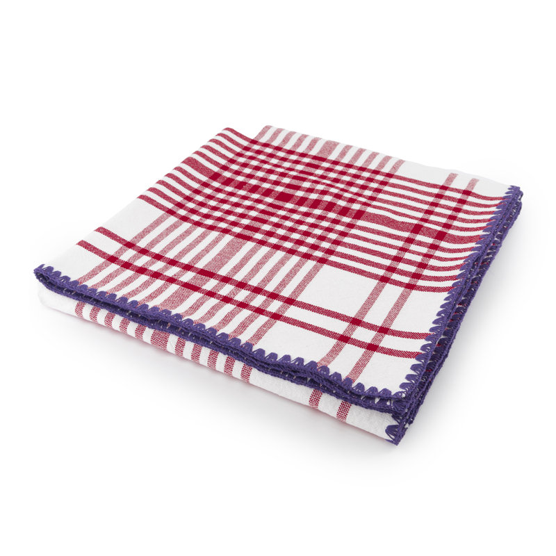 Trattoria Tablecloth Large 0201L, 59.1" W x 98.4" L, Red/Purple/White
