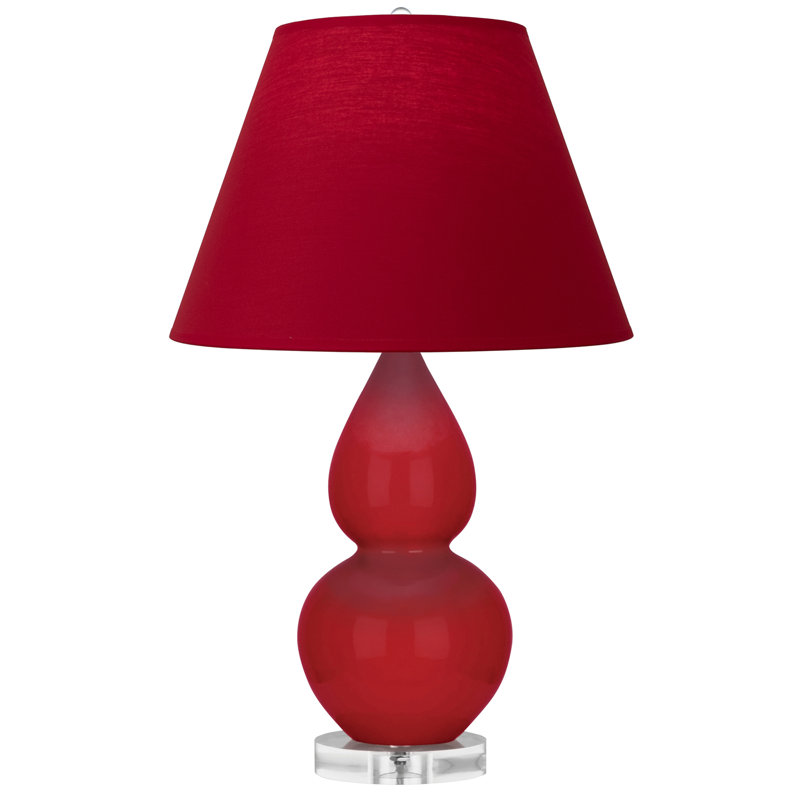 Petite lampe d'appoint à double gourde, Rouge, Rouge rubis