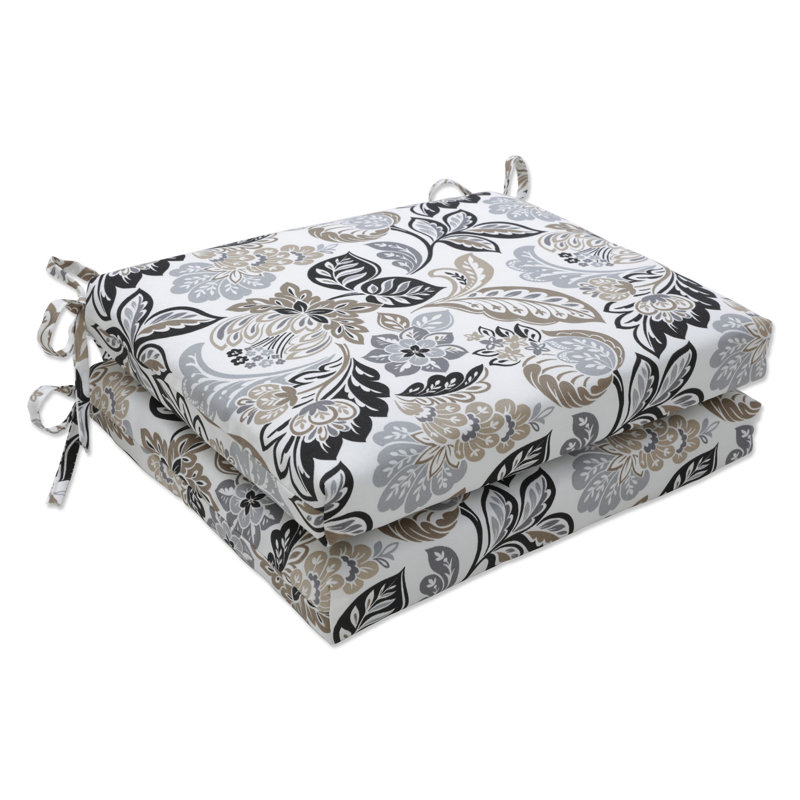 Coussin de siège intérieur / extérieur Dailey Pewter, Noir, H 3 po x l 20 po x P 20 po