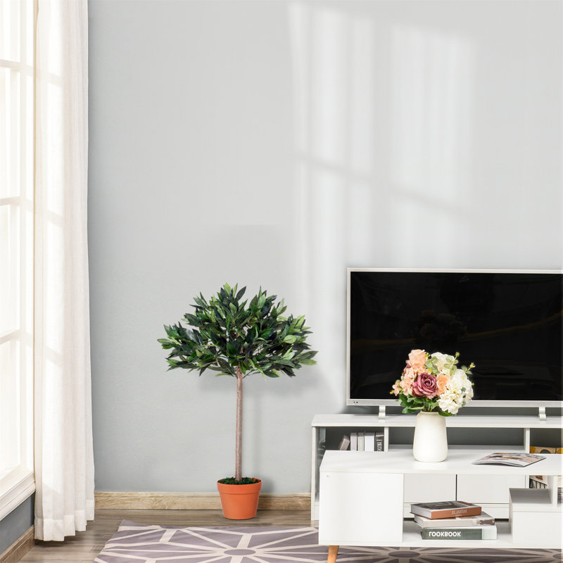 90cm Faux Olive Tree Tree in Cement Pot