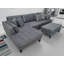 Canapé modulaire en microfibre avec repose-pieds Pritesh-1540828727-1540828725