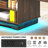 57"-89" Large Lift Top Coffee Table, 90°/180° Rotation Coffee Tables with Power Outlet & LED Lights, Farmhouse L-Shaped Extendable Coffee Table with Hidden Storage Compartment for Living Room-1551189137