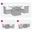  6 Piece Garden Sofa Set With Cushions Brown Poly Rattan Acacia