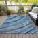 Machine Washable Indoor/Outdoor Xhevrie Blue Rug