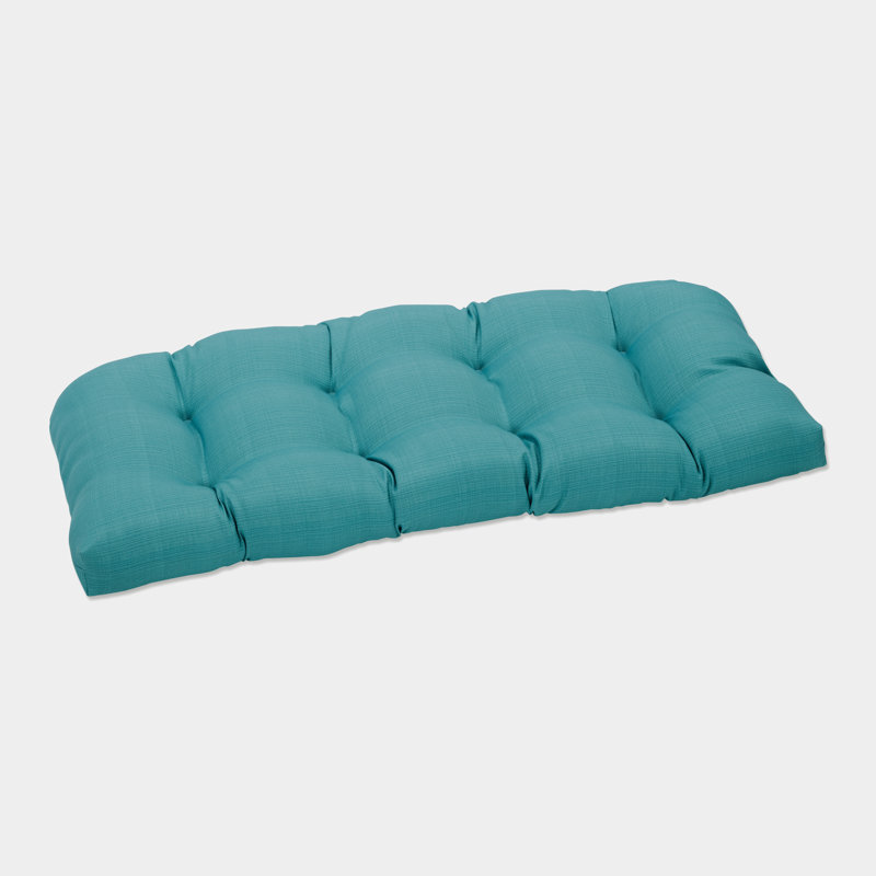 Renel Outdoor 5'' Loveseat Seat Cushion, Turquoise