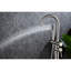 13,5 po Robinet de baignoire large avec égouttoir à cartouche en acier inoxydable, disque en céramique nickel brossé et aucune fuite