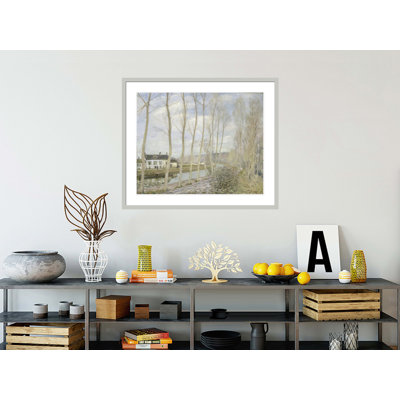 «The Loing's Canal» par Alfred Sisley, impression giclée sur cadre