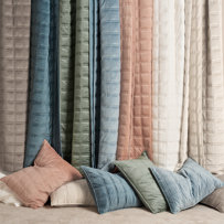 Double Box Stitch Velvet Quilt set
