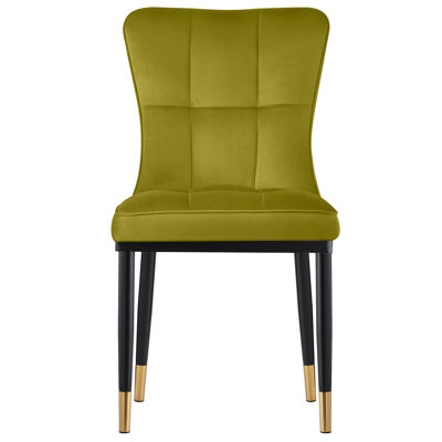 Velvet Upholstered Parsons Chair