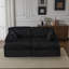Double méridienne intérieure, canapé-lit rembourré surdimensionné pour l'intérieur, canapé-lit de luxe à assise profonde, causeuse modulaire, causeuse en velours côtelé pour le salon, aucun assemblage requis-1390564994