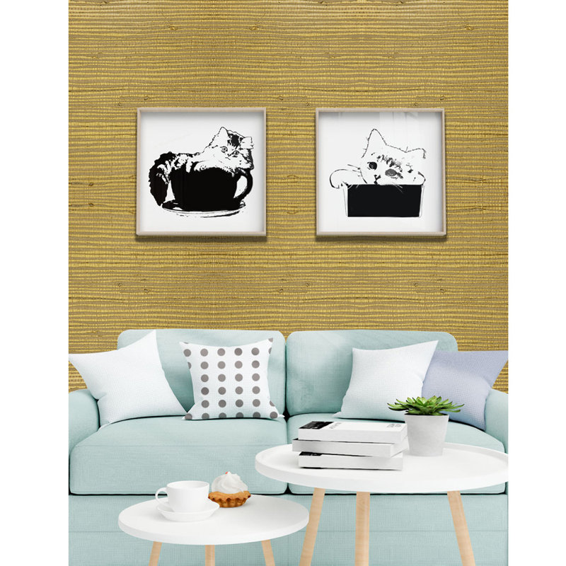 Rouleau de papier peint brun foncé 18 po x l 36 po Haldeman