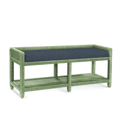 Glinda Wicker Shelves Storage Bench by Birch Lane