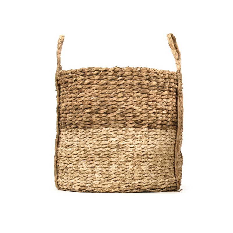 Handmade Seagrass Decorative Basket, 15" H x 16" W x 16" D