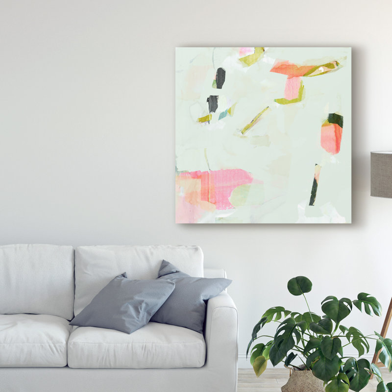« olive dispersion i », peinture sur toile tendue, H 24 po x l 24 po x P 2 po