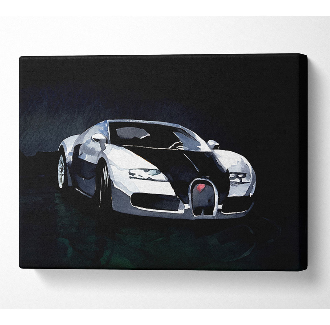 Bugatti Veyron Silber - Druck