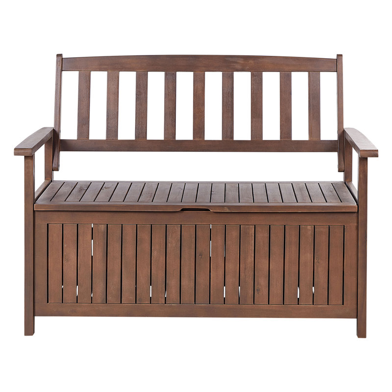 Esperance Solid Wood Acacia Outdoor Bench, Dark Brown