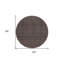 Tapis d'intérieur rond lavable géométrique 8 pi chocolat