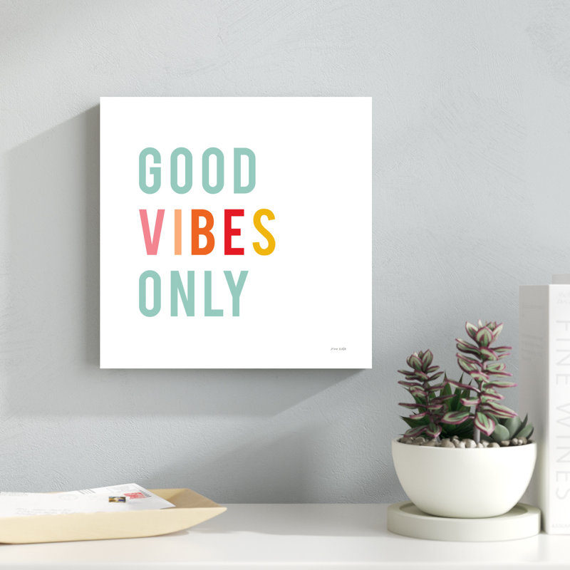 Good Vibes Only Pastel, H 12 po x l 12 po