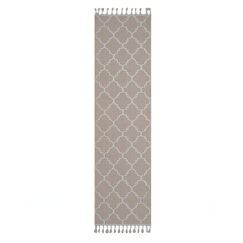 Guros Collection 2X8 Trellis Indoor / Outdoor Runner Rug, Runner 2'2" x 8'