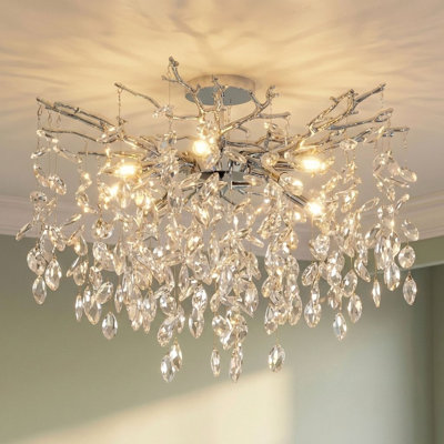 Isobel 8-Light Polished Chrome Semi-Flush Mount