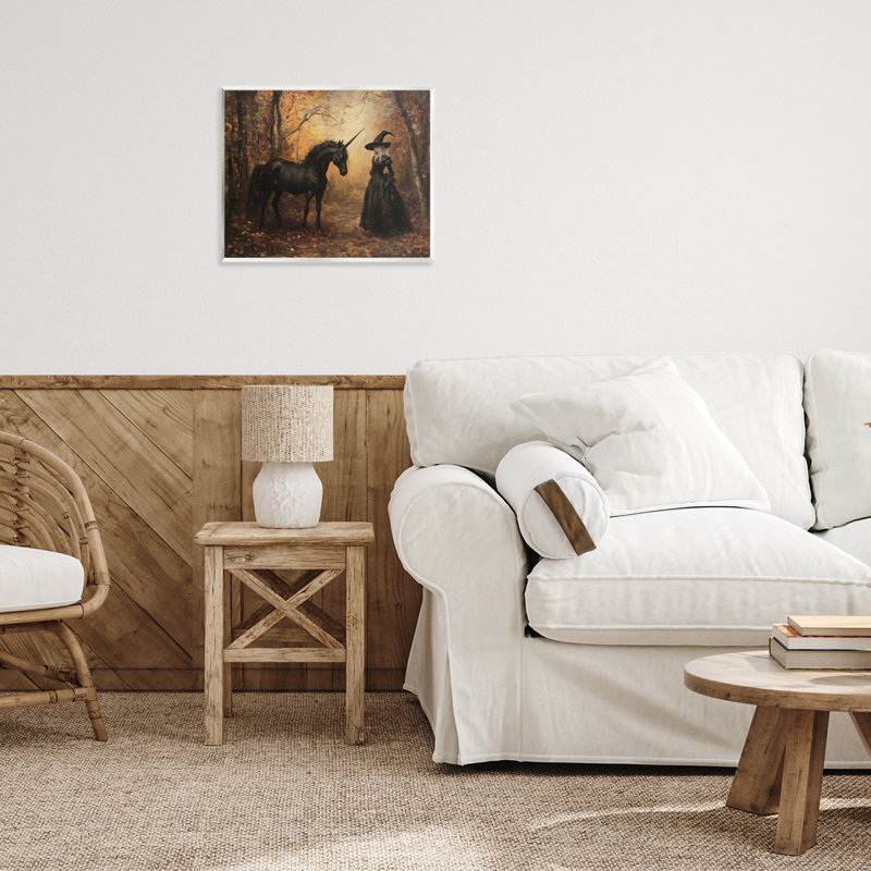Plaque murale «Witch & Black Unicorn», conception par Arlington Prints