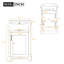 Ensemble de meuble-lavabo sur pied 20 po avec lavabo en céramique, ensemble de meuble-lavabo simple autoportant avec porte à fermeture douce-1585344903