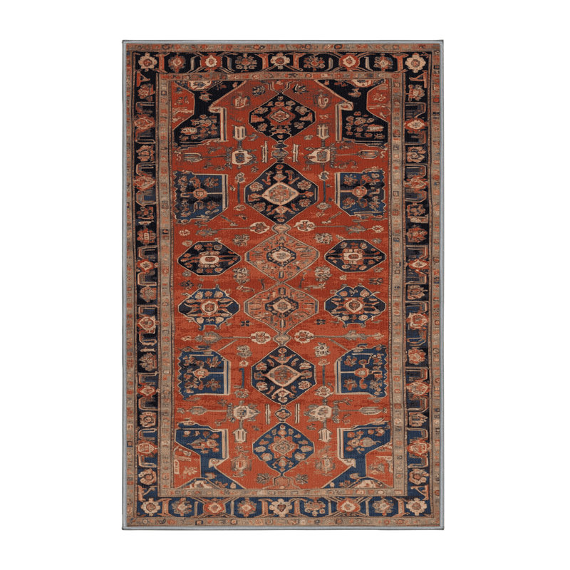 Tapis brun lavable à la machine, Rectangle 5 pi x 8 pi