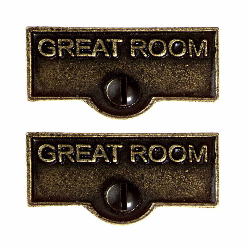 Great Room Name Signs Labels Switch Plate Tag