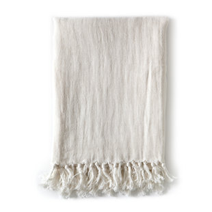 Montauk Linen Hand Woven Throw Blanket