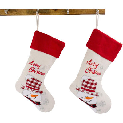 Chaussettes de Noël Merry Christmas Snowman