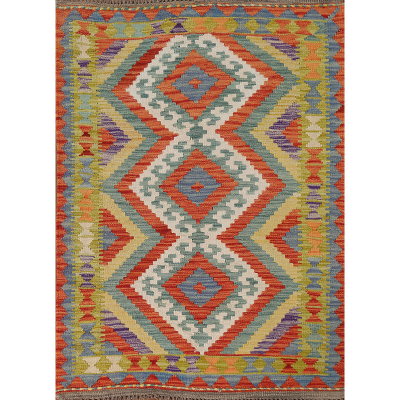 Tapis décoratif South Western Kilim 3 x 4