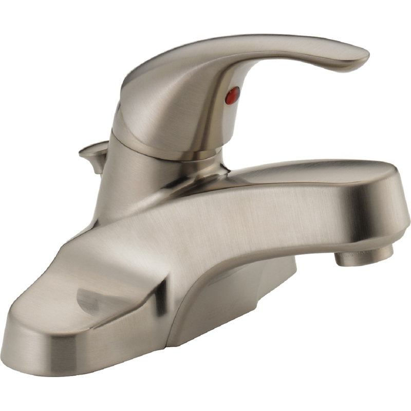 Choice Centerset Bathroom Faucet with Drain Assembly, Brushed Nickel
