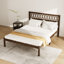 Grand lit plateforme moderne en bois massif