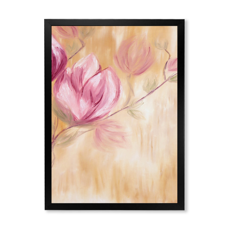 Peinture du printemps magnolia - reproduction d'art sur toile traditionnelle, H 20 po x l 12 po x P 1,5 po