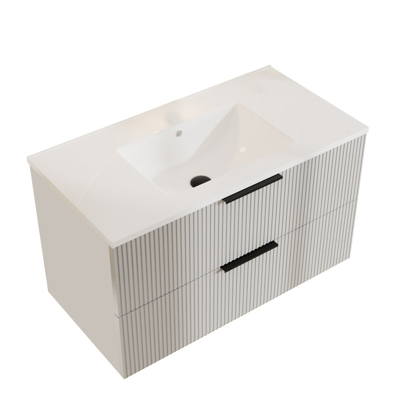 36 Inch Gray Bathroom Vanity without Sink