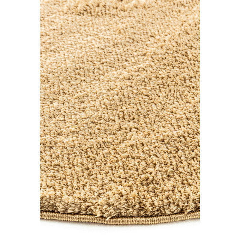 Round Roban Solid Colour Machine Made Indoor / Outdoor Area Rug, Round 3'3"