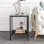 Table de bout avec plateau en verre 23,75 po
