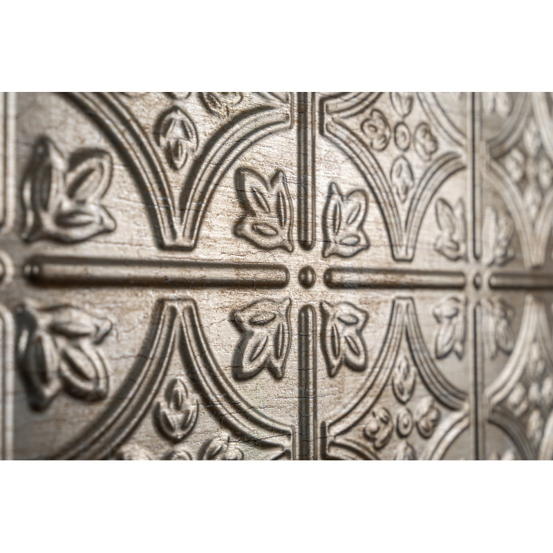 Ensemble de dosseret Savannah 18 po x 24 po - 5 tuiles, 2 garnitures en J et 1 garniture d'angle intérieure, Métal rétro