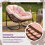 Chaise d'extérieur en acier thermolaqué, chaise d'extérieur en osier-133663536