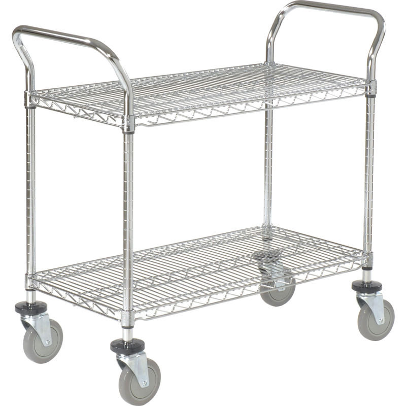 39'' H Utility Cart with Wheels, 39" H x 36" W x 24" D