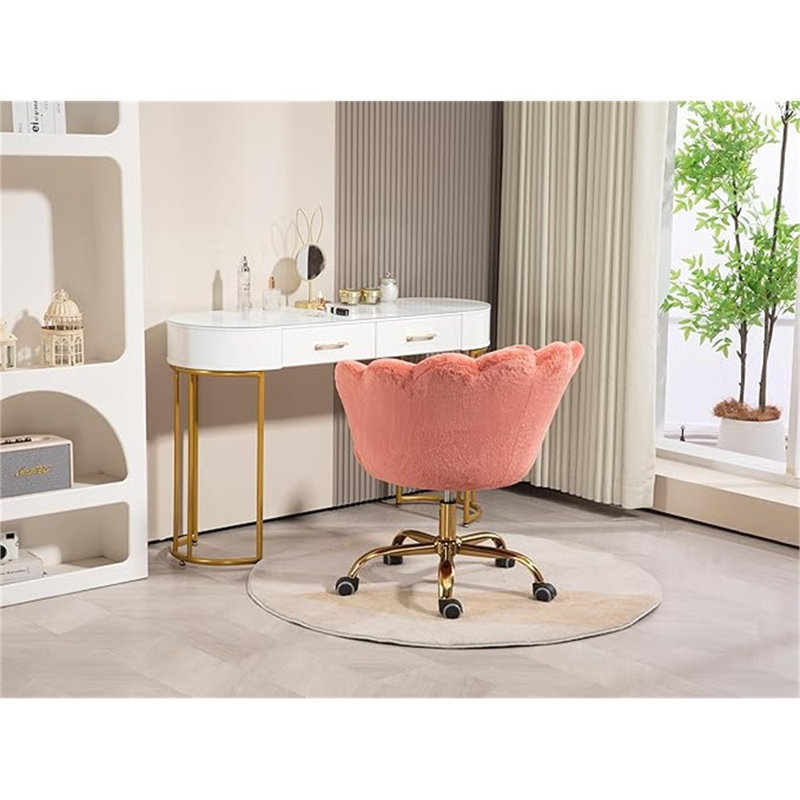 Fauteuil de bureau ZOBIDO Comfy Home Office, Coral Orange